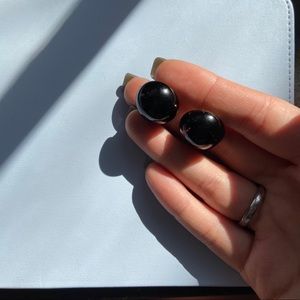 Vintage black dome studs